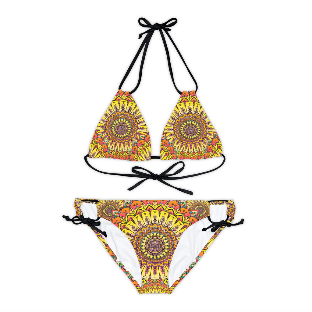 Hand Drawn Mandala Bikini Set - Colorful & Boho All Over Prints - Blululi