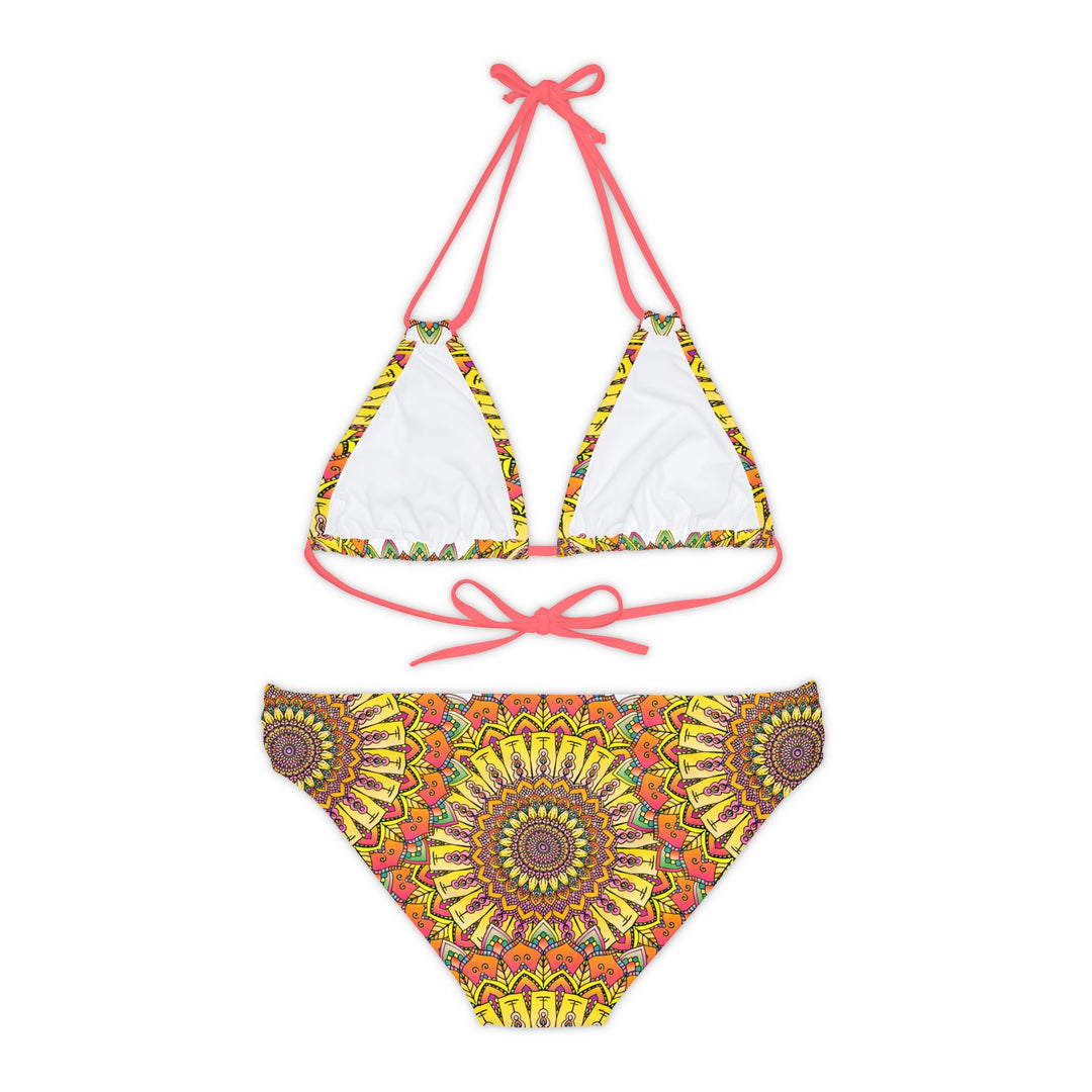 Hand Drawn Mandala Bikini Set - Colorful & Boho All Over Prints - Blululi