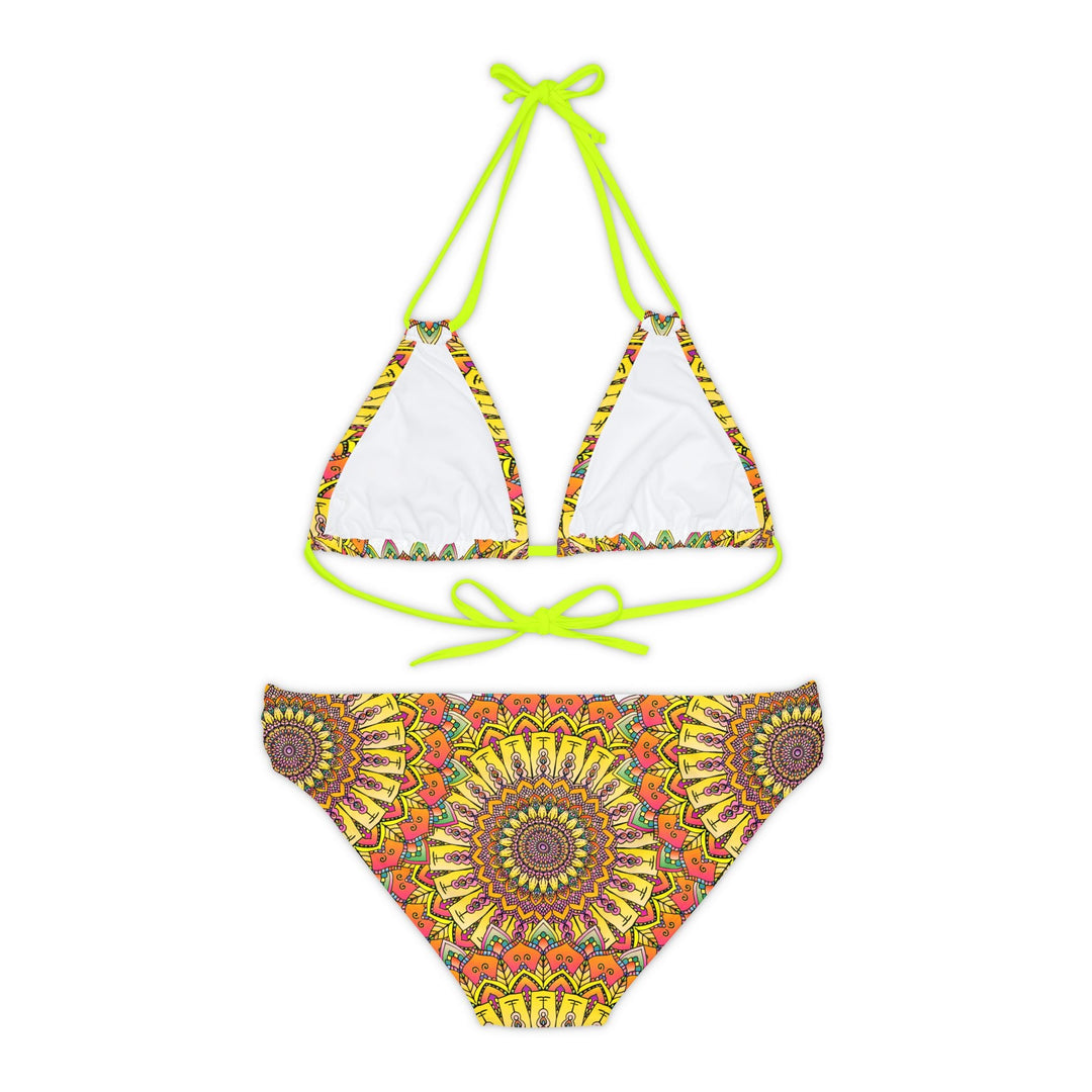 Hand Drawn Mandala Bikini Set - Colorful & Boho All Over Prints - Blululi