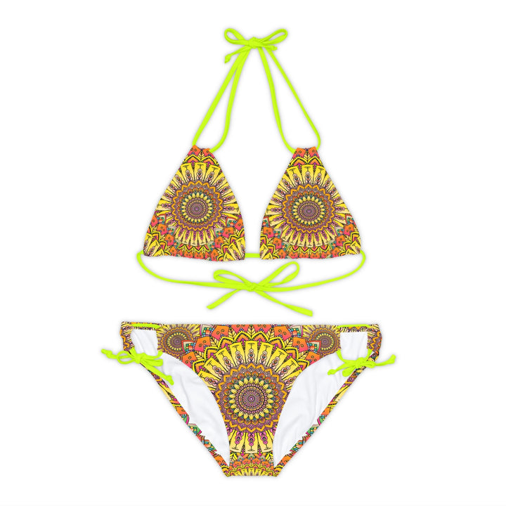 Hand Drawn Mandala Bikini Set - Colorful & Boho All Over Prints - Blululi