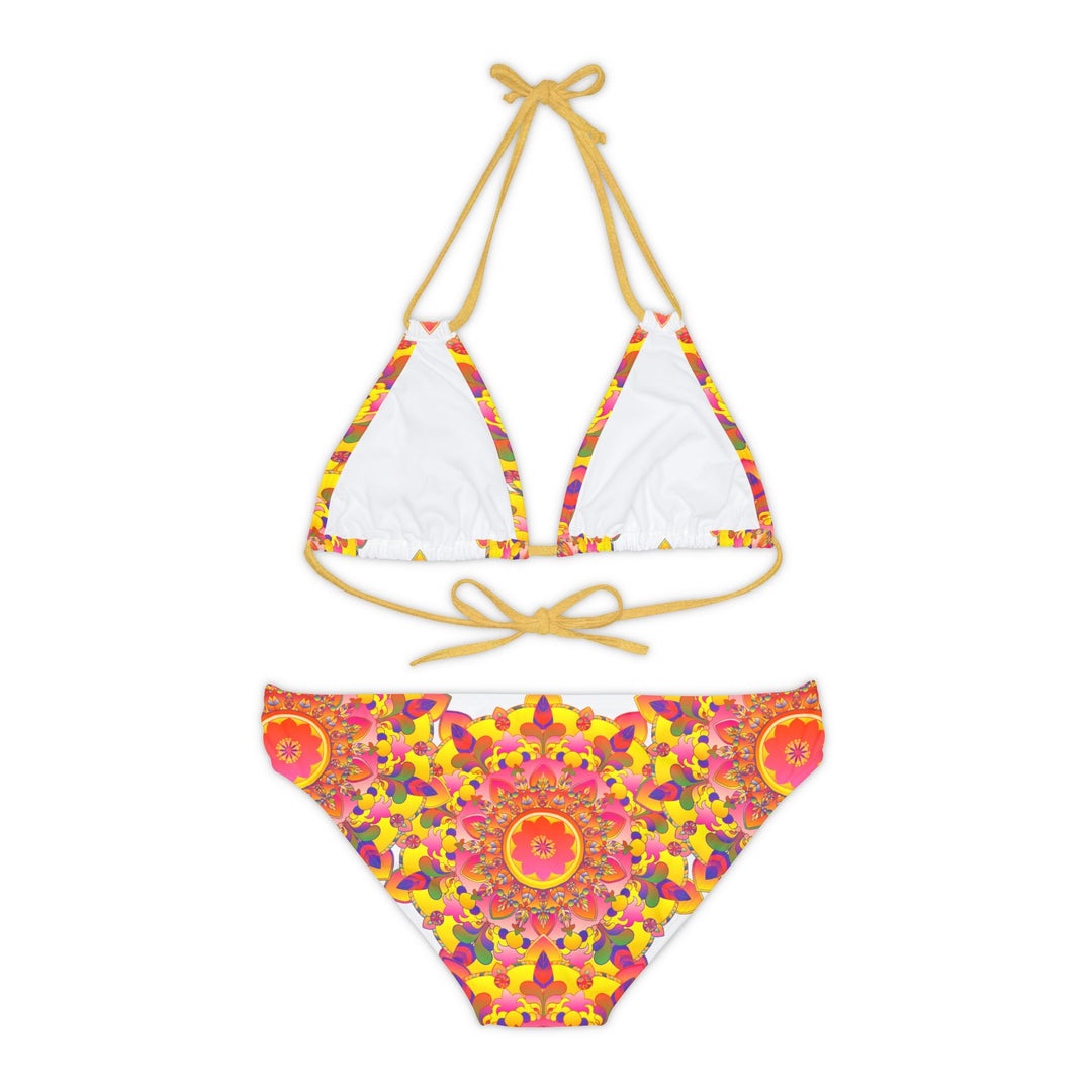 Hand Drawn Mandala Bikini Set - Colorful Floral Art All Over Prints - Blululi