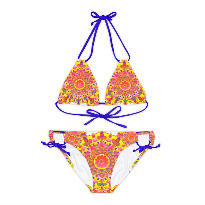 Hand Drawn Mandala Bikini Set - Colorful Floral Art All Over Prints - Blululi