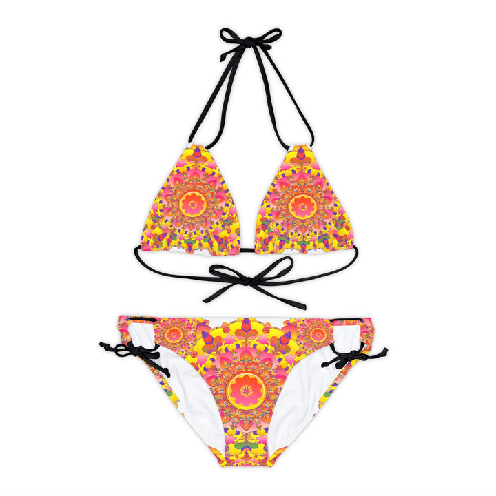 Hand Drawn Mandala Bikini Set - Colorful Floral Art All Over Prints - Blululi