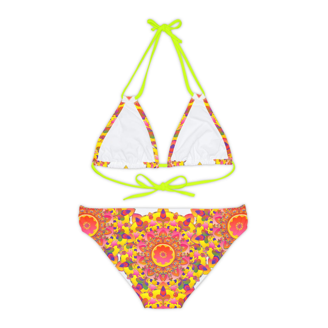 Hand Drawn Mandala Bikini Set - Colorful Floral Art All Over Prints - Blululi