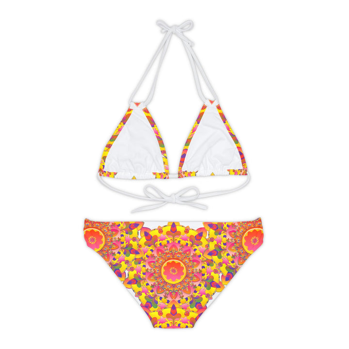 Hand Drawn Mandala Bikini Set - Colorful Floral Art All Over Prints - Blululi