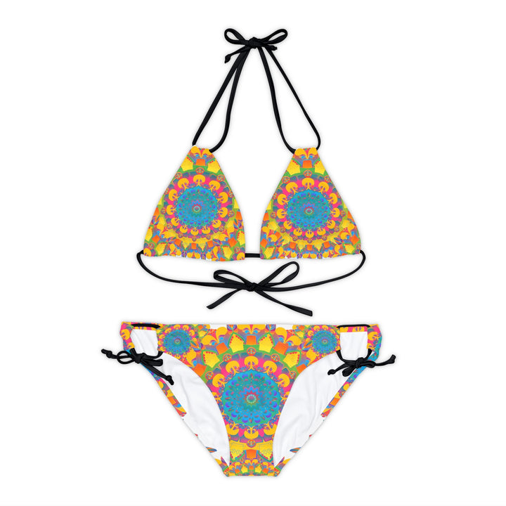 Hand Drawn Mandala Bikini Set - Psychedelic Beachwear All Over Prints - Blululi