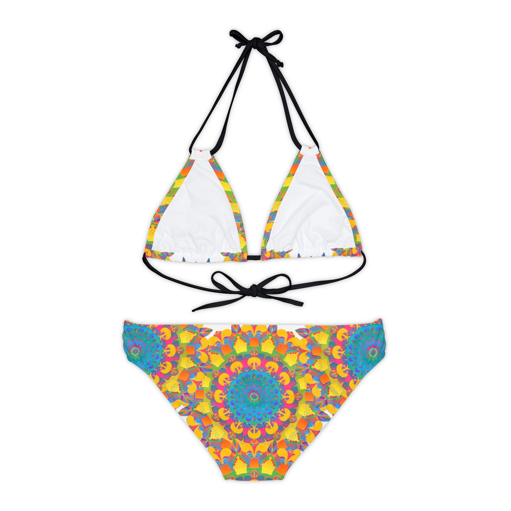 Hand Drawn Mandala Bikini Set - Psychedelic Beachwear All Over Prints - Blululi