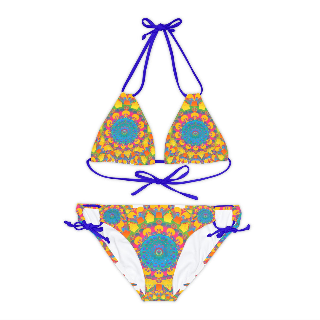 Hand Drawn Mandala Bikini Set - Psychedelic Beachwear All Over Prints - Blululi