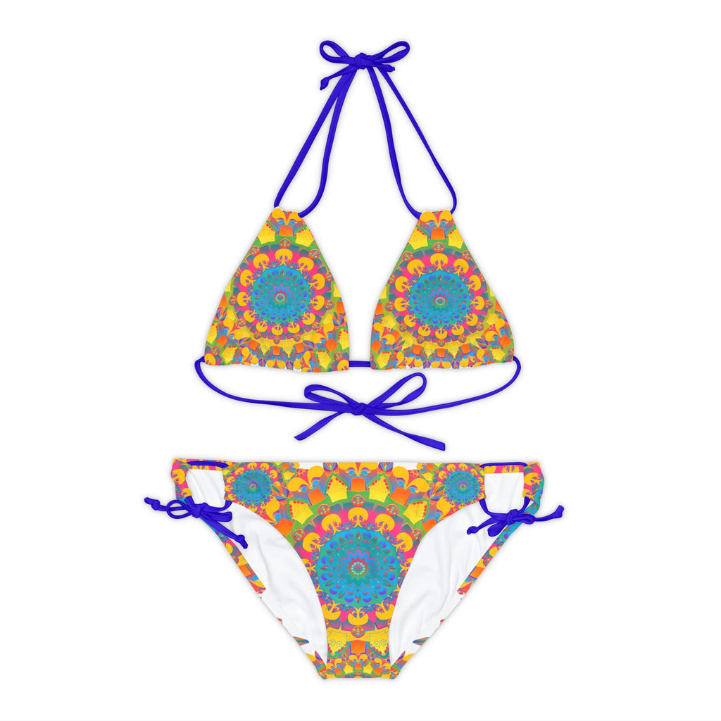 Hand Drawn Mandala Bikini Set - Psychedelic Beachwear All Over Prints - Blululi