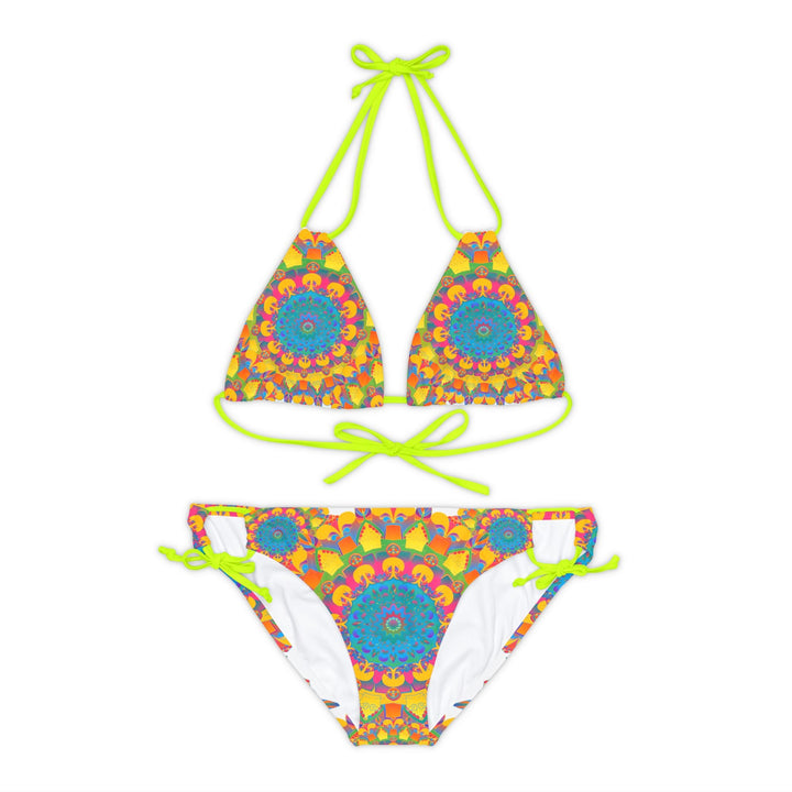 Hand Drawn Mandala Bikini Set - Psychedelic Beachwear All Over Prints - Blululi