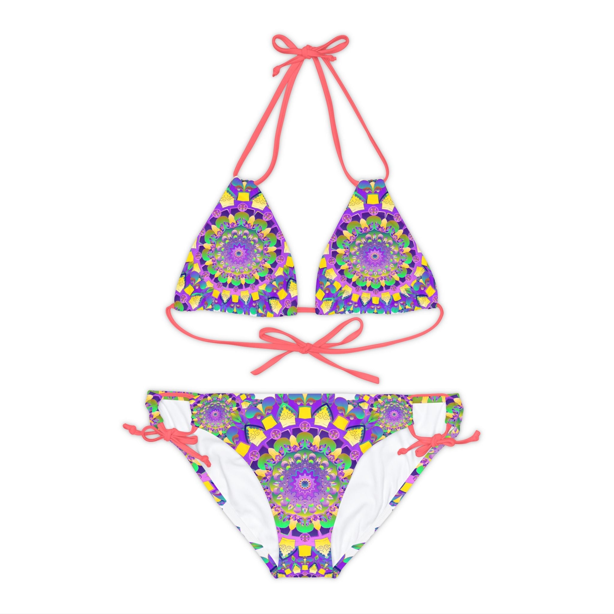 Hand Drawn Mandala Bikini Set - Vibrant & Psychedelic All Over Prints - Blululi