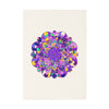 Hand Drawn Mandala Design in Purple Shades Tea Towel - 19.6" x 27.5 Home Decor - Blululi