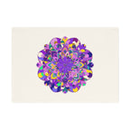 Hand Drawn Mandala Design in Purple Shades Tea Towel - 19.6" x 27.5 Home Decor - Blululi