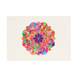 Hand Drawn Mandala Design Tea Towel - Bright Colors 19.6" x 27.5 Home Decor - Blululi