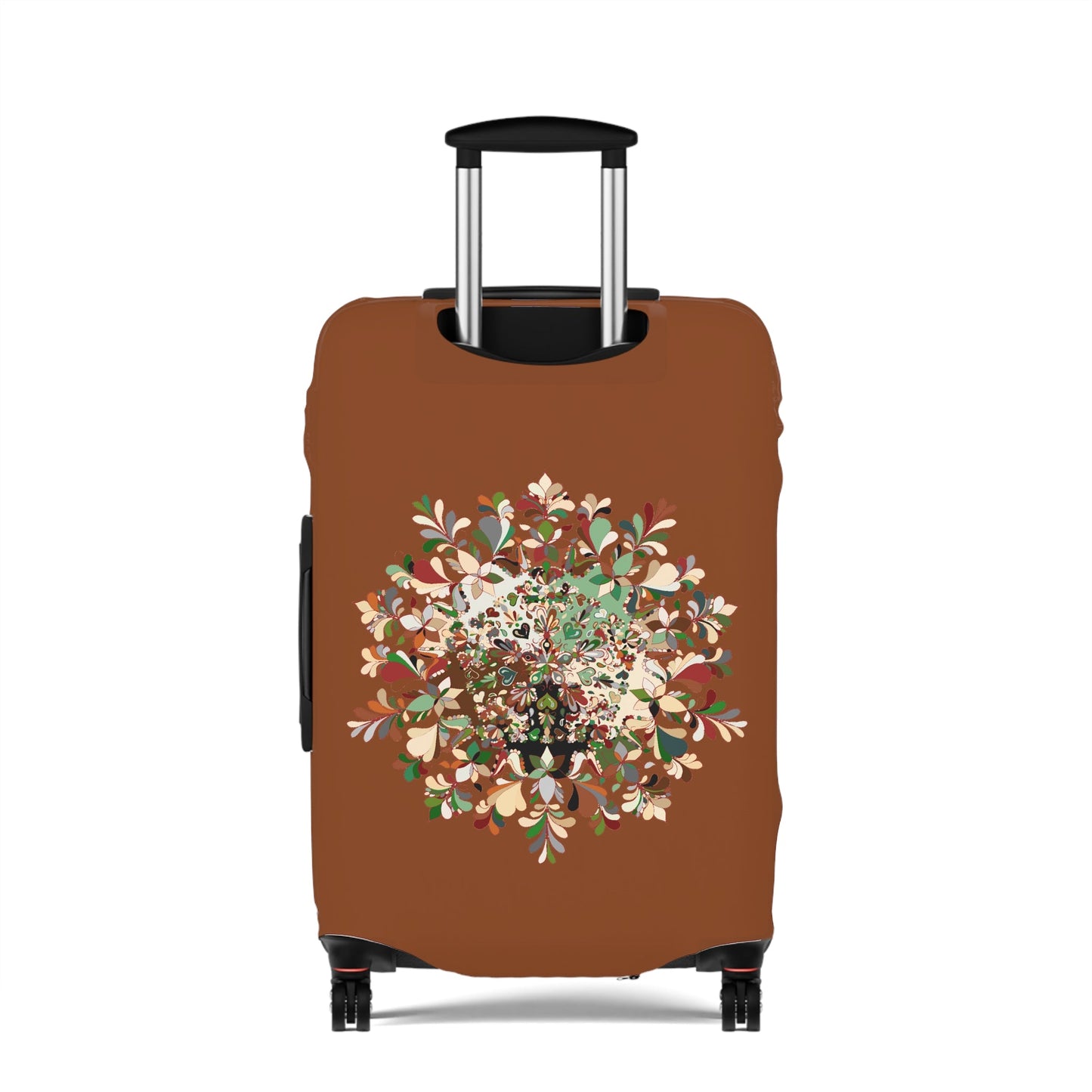 Hand - Drawn Mandala Luggage Cover - Saddle Brown and Military Shades Accessories - Blululi