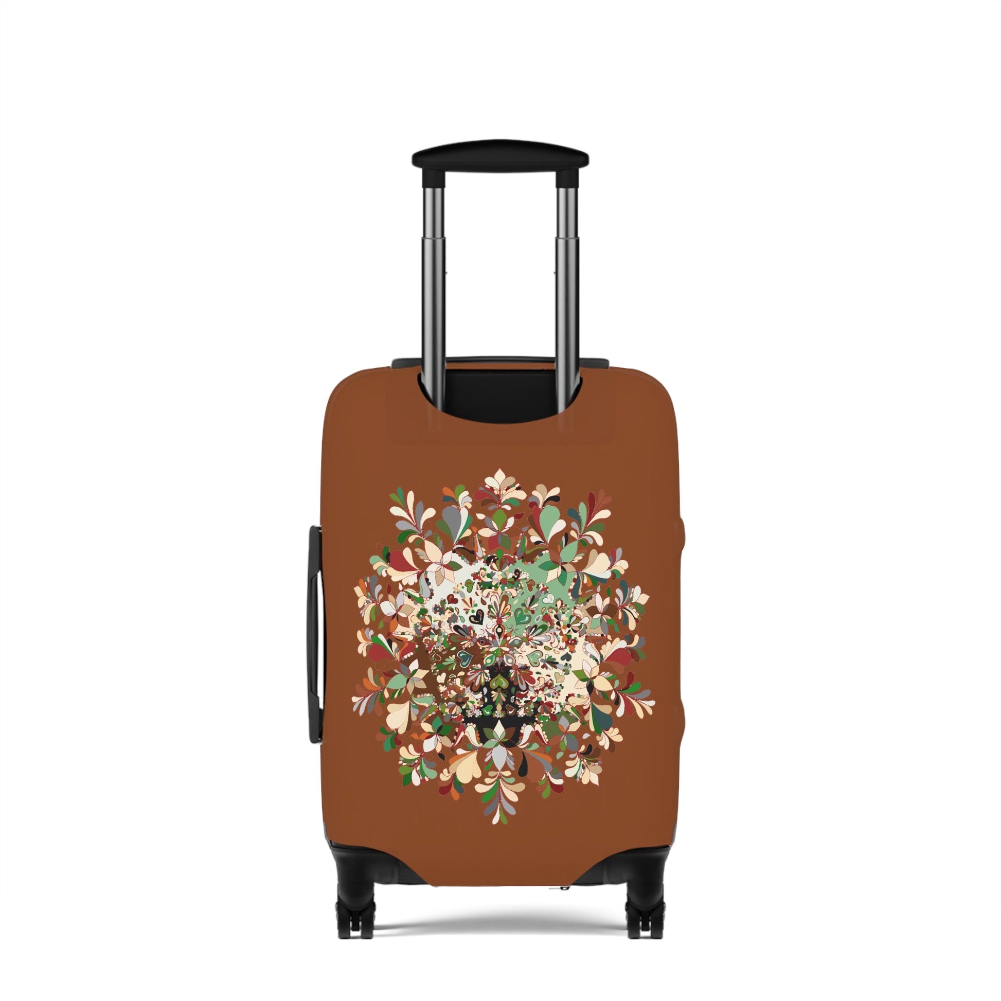 Hand - Drawn Mandala Luggage Cover - Saddle Brown and Military Shades Accessories - Blululi