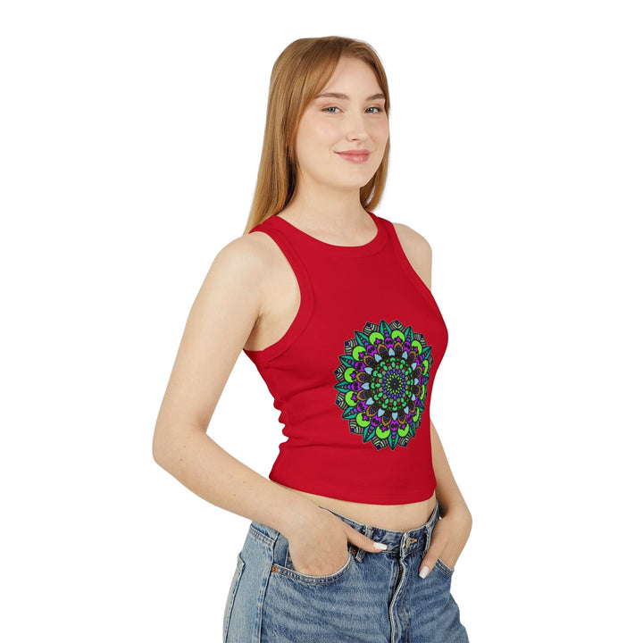 Hand Drawn Mandala Racerback Tank Top Tank Top - Blululi