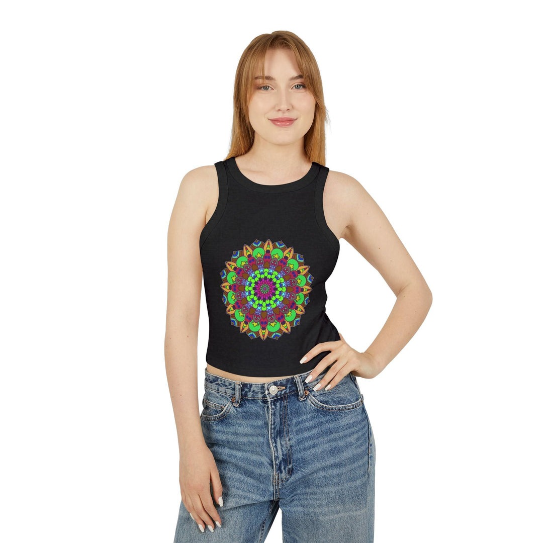 Hand - Drawn Mandala Racerback Tank Top Tank Top - Blululi