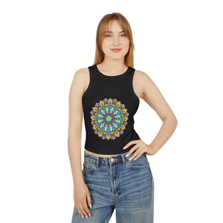 Hand Drawn Mandala Racerback Tank Top Tank Top - Blululi