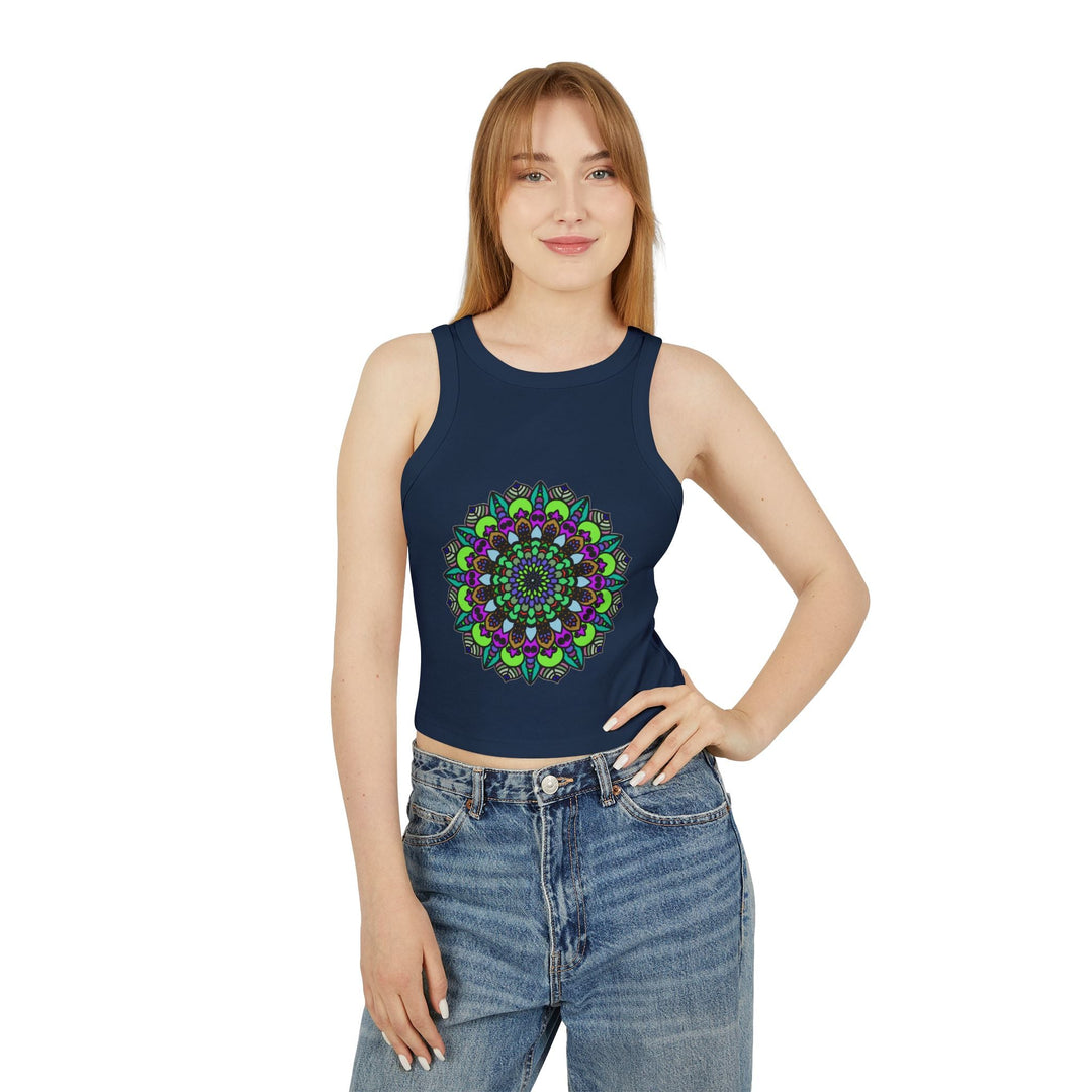 Hand Drawn Mandala Racerback Tank Top Tank Top - Blululi