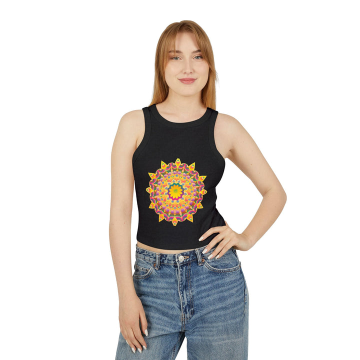 Hand Drawn Mandala Racerback Tank Top Tank Top - Blululi