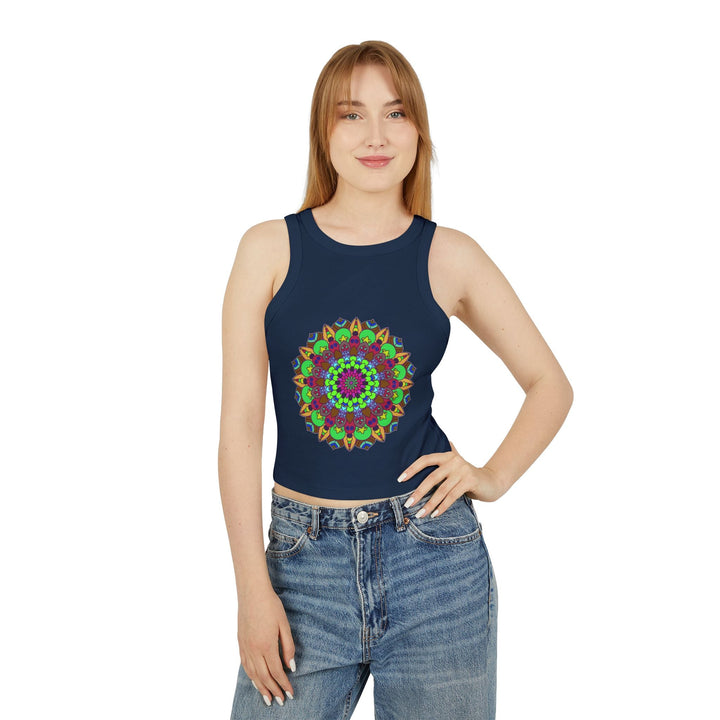 Hand - Drawn Mandala Racerback Tank Top Tank Top - Blululi