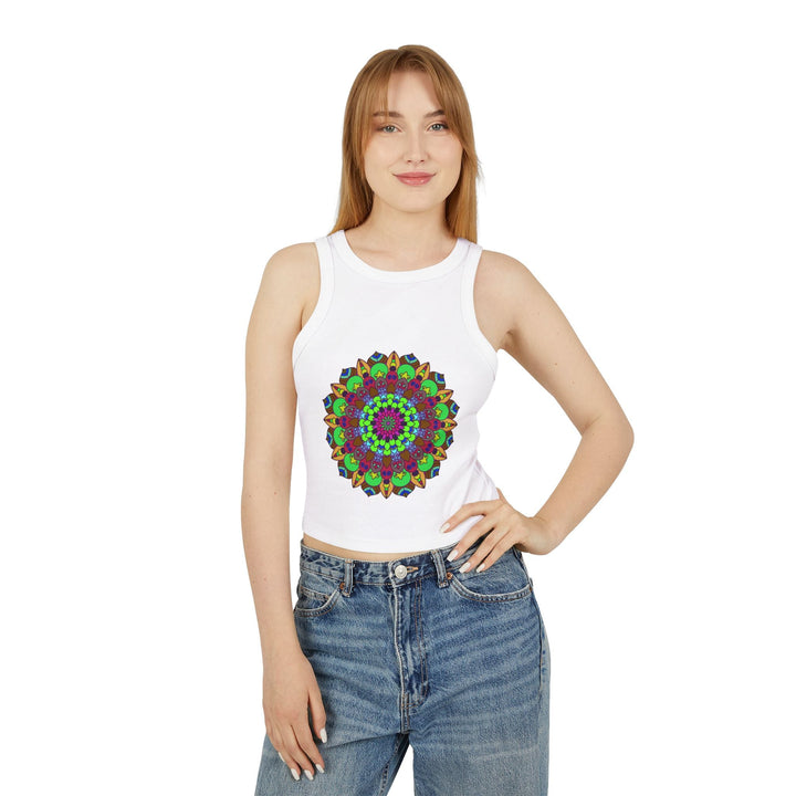 Hand - Drawn Mandala Racerback Tank Top Tank Top - Blululi