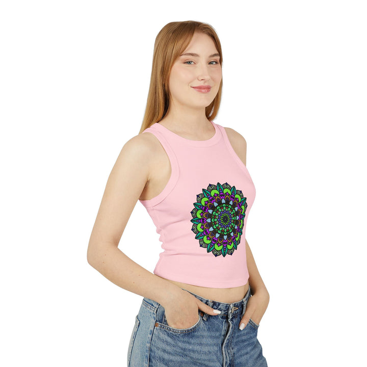 Hand Drawn Mandala Racerback Tank Top Tank Top - Blululi