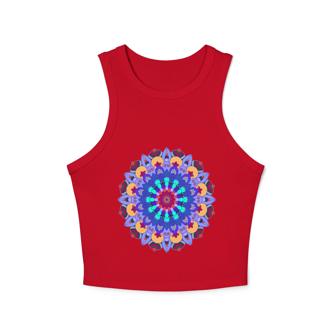 Hand - Drawn Mandala Racerback Tank Top Tank Top - Blululi