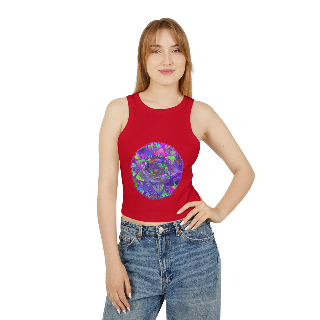 Hand Drawn Mandala Racerback Tank Top Tank Top - Blululi