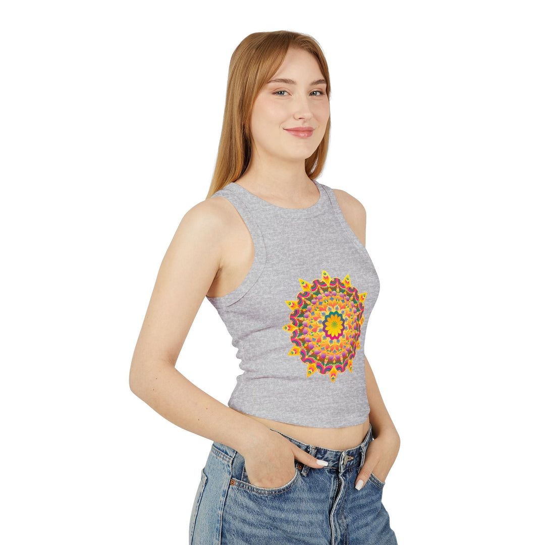 Hand Drawn Mandala Racerback Tank Top Tank Top - Blululi