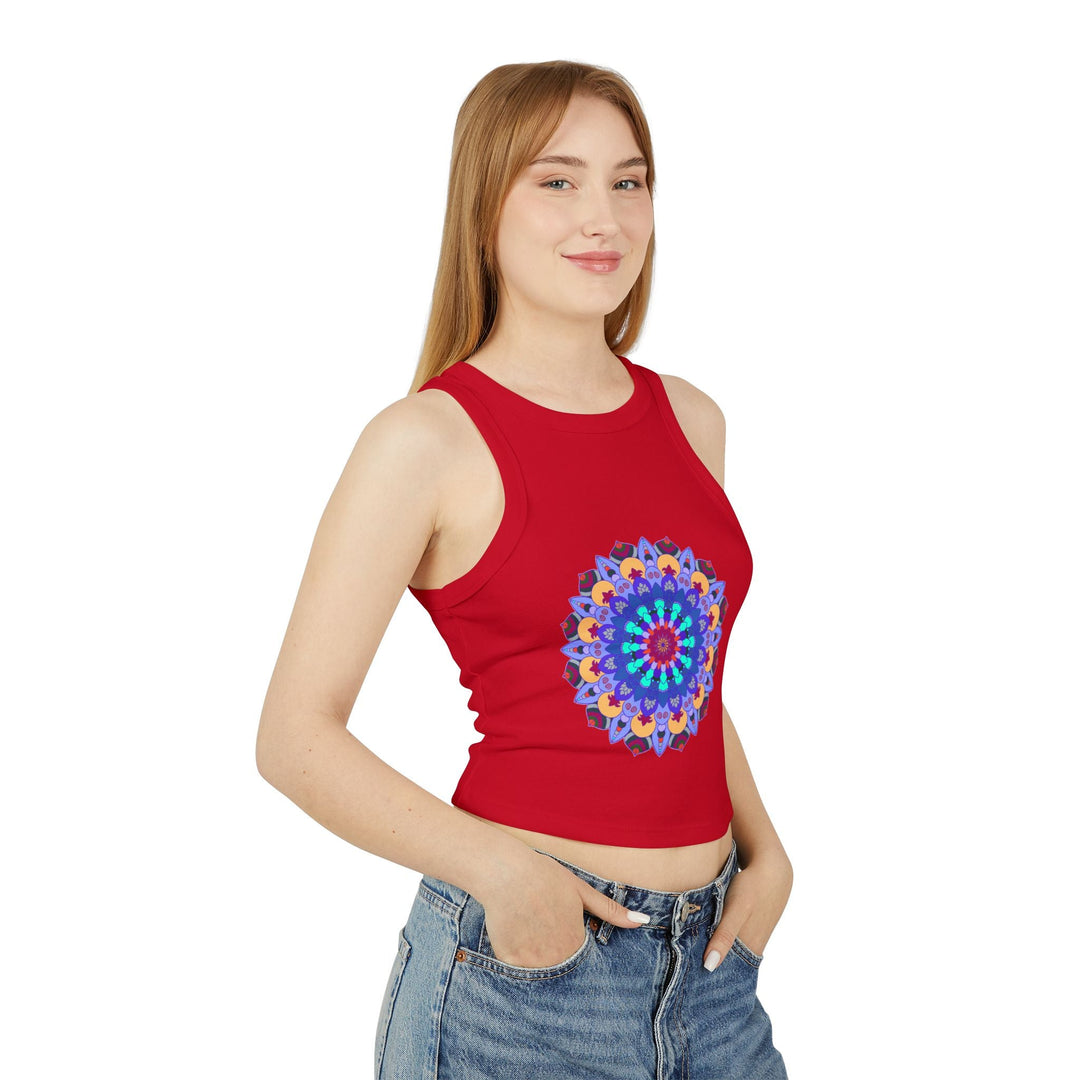 Hand - Drawn Mandala Racerback Tank Top Tank Top - Blululi