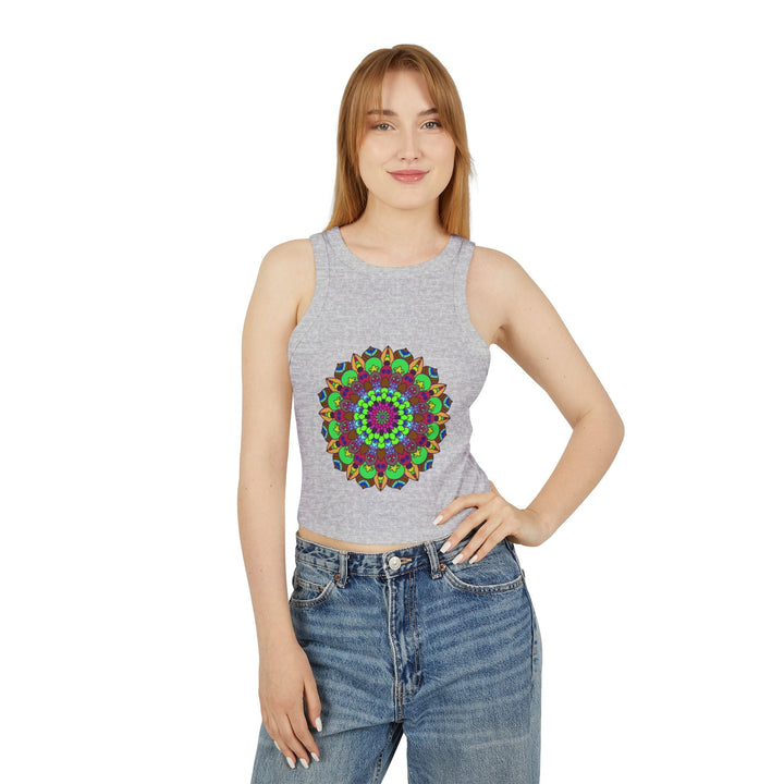 Hand - Drawn Mandala Racerback Tank Top Tank Top - Blululi