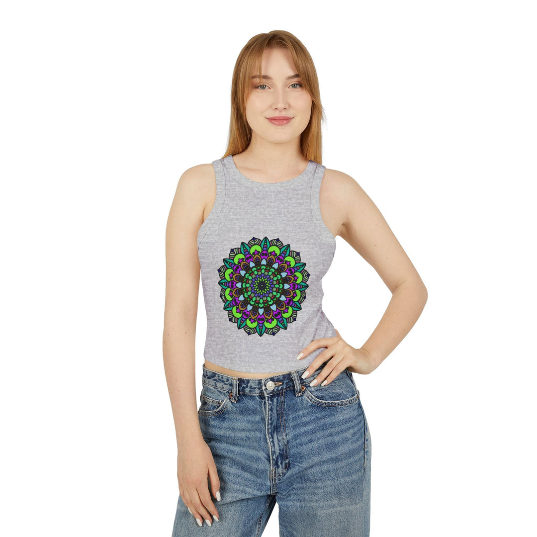 Hand Drawn Mandala Racerback Tank Top Tank Top - Blululi