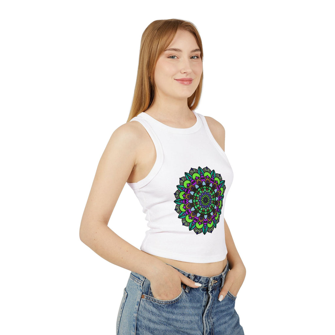 Hand Drawn Mandala Racerback Tank Top Tank Top - Blululi