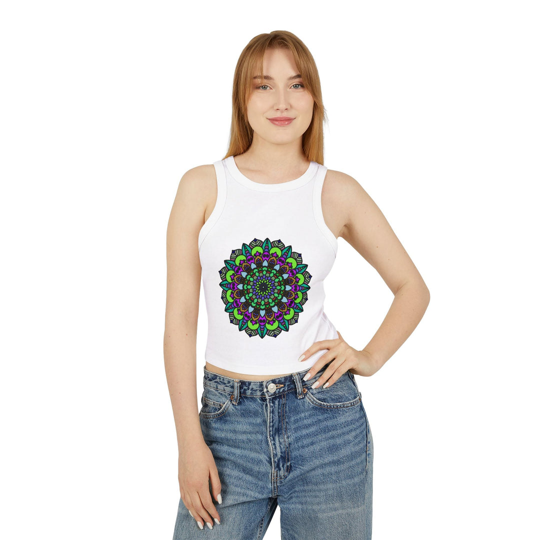 Hand Drawn Mandala Racerback Tank Top Tank Top - Blululi