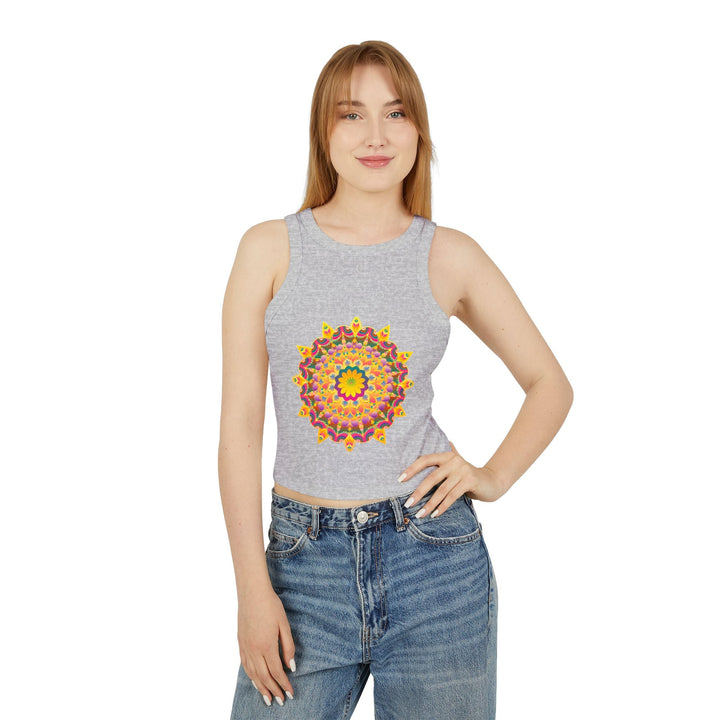 Hand Drawn Mandala Racerback Tank Top Tank Top - Blululi