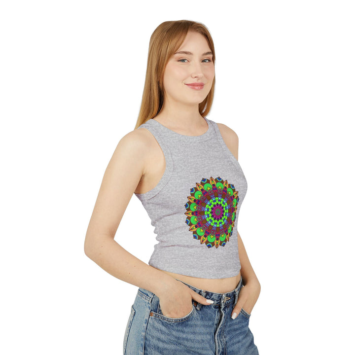 Hand - Drawn Mandala Racerback Tank Top Tank Top - Blululi