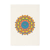 Hand Drawn Mandala Tea Towel - Gold and Blue Shades - 19.6" x 27.5 Home Decor - Blululi