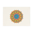 Hand Drawn Mandala Tea Towel - Gold and Blue Shades - 19.6" x 27.5 Home Decor - Blululi