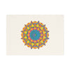 Hand Drawn Mandala Tea Towel - Gold and Blue Shades - 19.6" x 27.5 Home Decor - Blululi