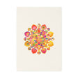 Hand Drawn Mandala Tea Towel - Gold and Red Shades - 19.6" x 27.5 Home Decor - Blululi