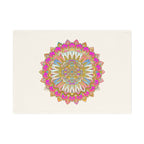 Hand Drawn Mandala Tea Towel - Pastel and Pink - 19.6" x 27.5 Home Decor - Blululi