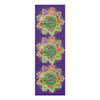 Hand - Drawn Purple Mandala Foam Yoga Mat - 24" x 72" x 0.25" - Blululi