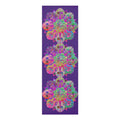 Hand - Drawn Purple Mandala Foam Yoga Mat - 24" x 72" x 0.25" - Blululi