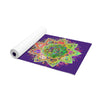 Hand - Drawn Purple Mandala Foam Yoga Mat - 24" x 72" x 0.25" - Blululi