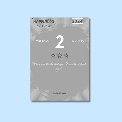 Happiness Calendar 2024 - 3.9 x 5.5 inches digital download - Blululi