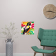 Happy Bird in Colorful Savanna Poster Poster - Blululi