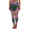 High Waisted Forest Green Mandala Art Yoga Leggings - Snug Fit All Over Prints - Blululi