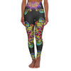 High Waisted Mandala Art Yoga Leggings - Charcoal All Over Prints - Blululi